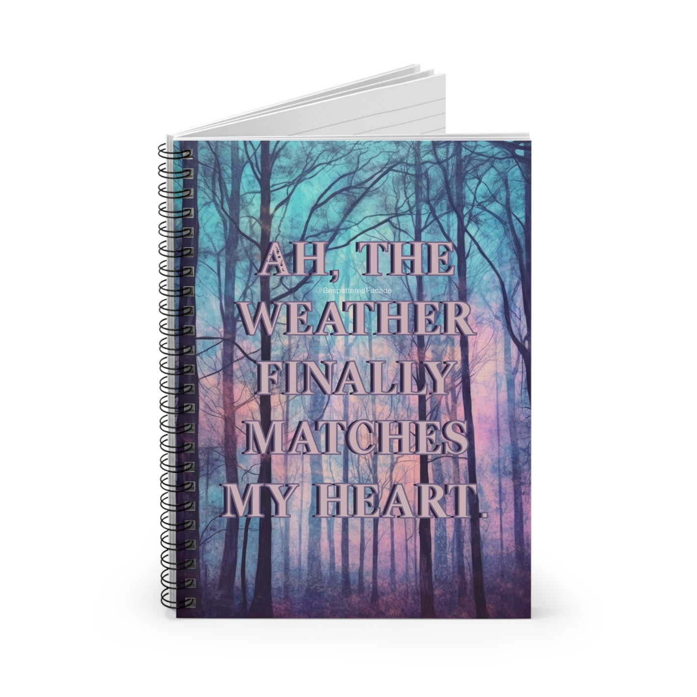 Bespattered Facade "Weather Update" Spiral Notebook - Lined Pages