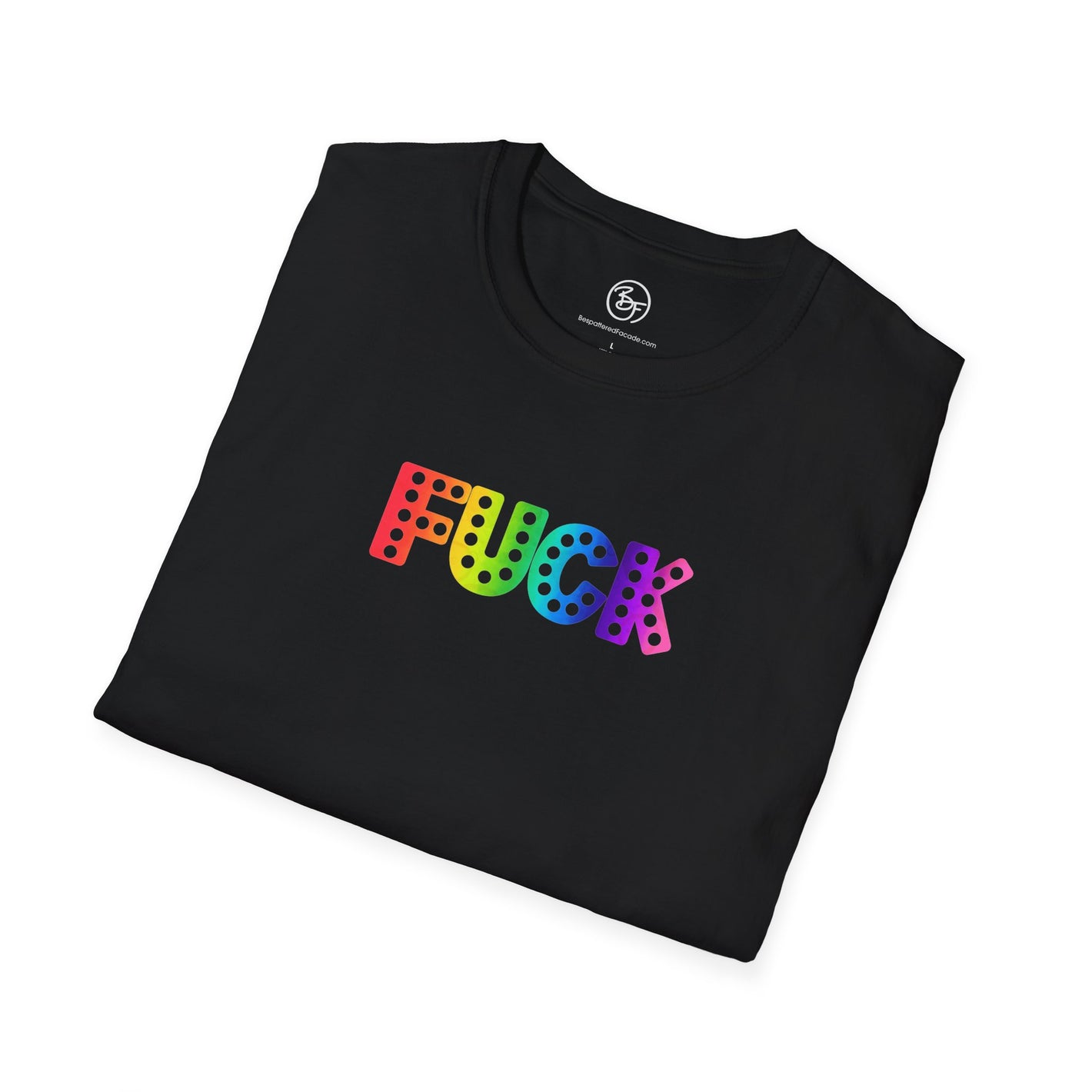 Bespattered Facade Everyone's Favorite Word Rainbow Unisex Softstyle T-Shirt