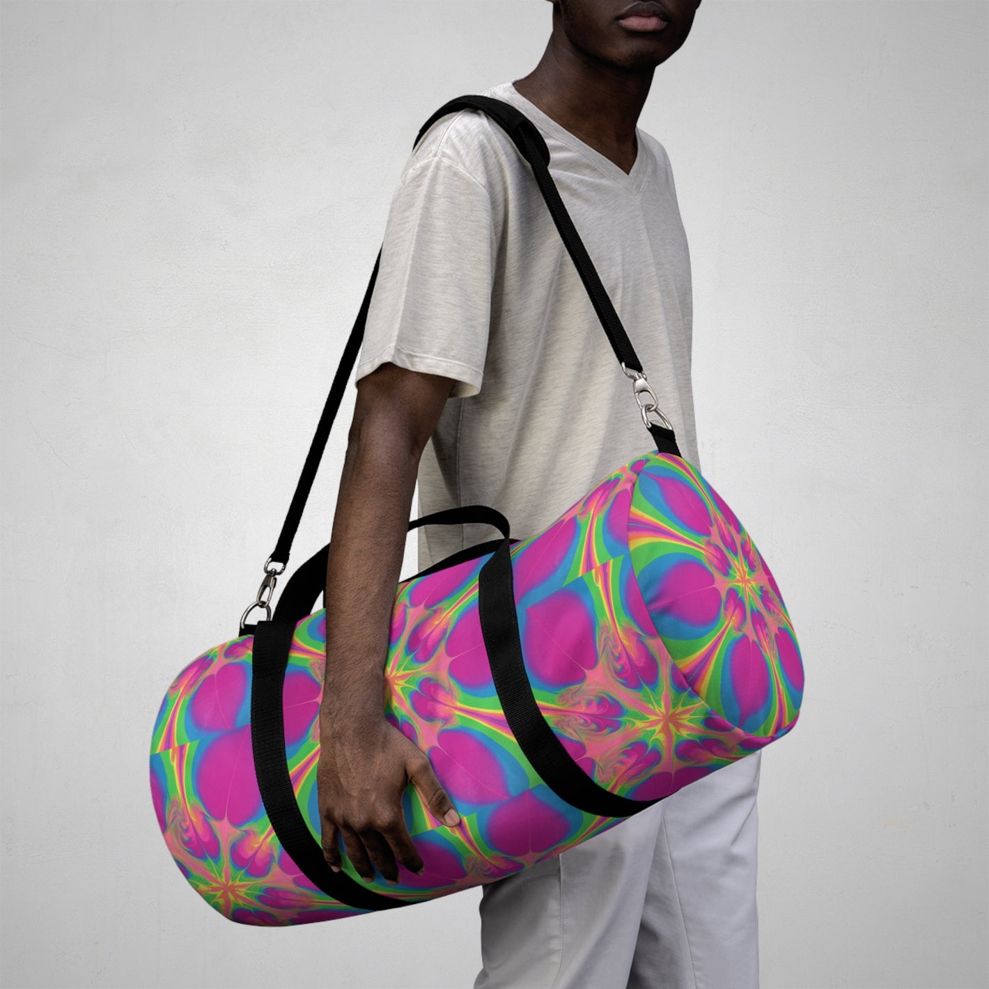 Bespattered Facade Flower Power Duffel Bag | 2 Sizes