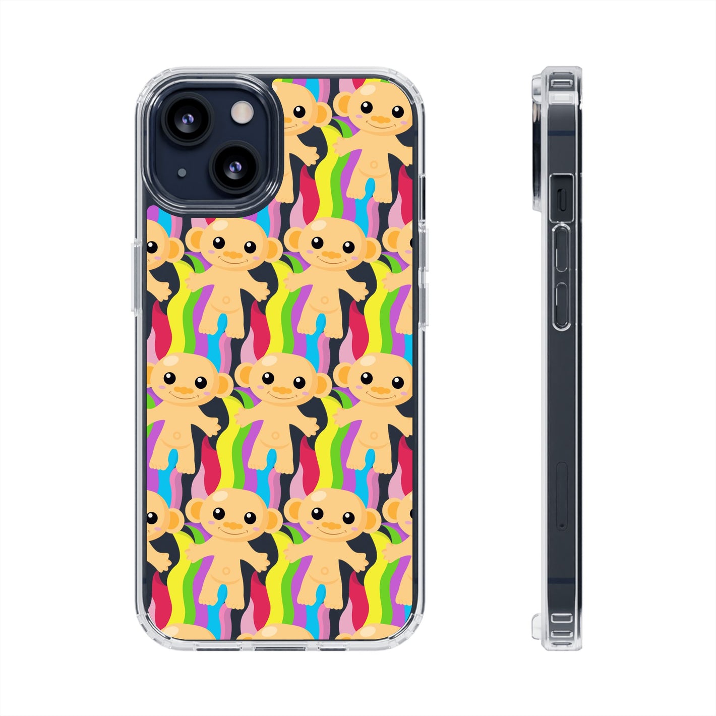 Bespattered Facade 90s Flashback Rainbow Trolls Clear Case