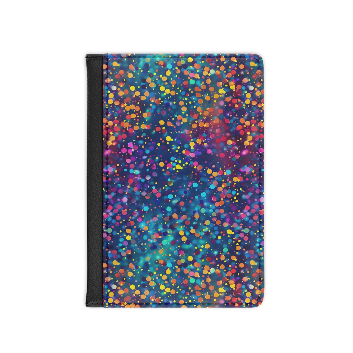 Bespattered Facade Rainbow Party Dots Vegan Leather Passport Cover
