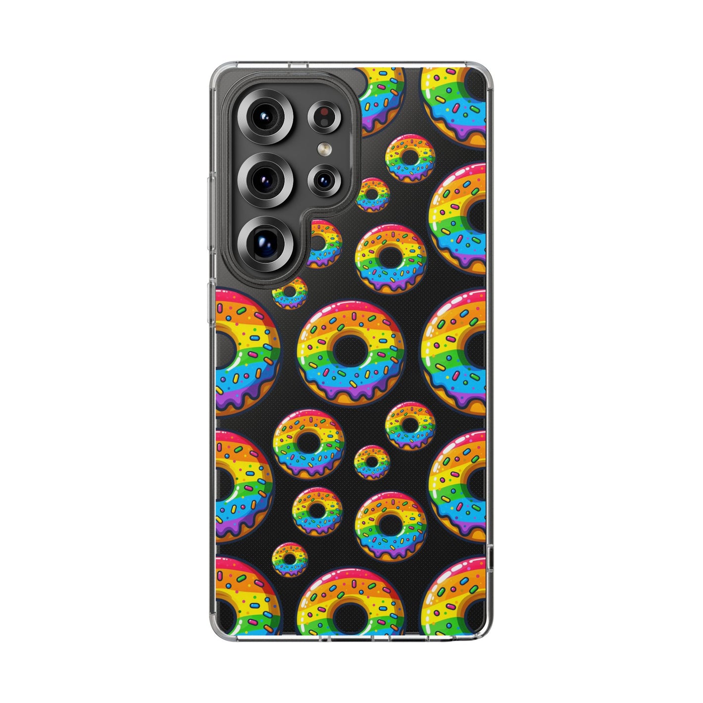 Bespattered Facade Rainbow Sprinkle Donut Clear Case