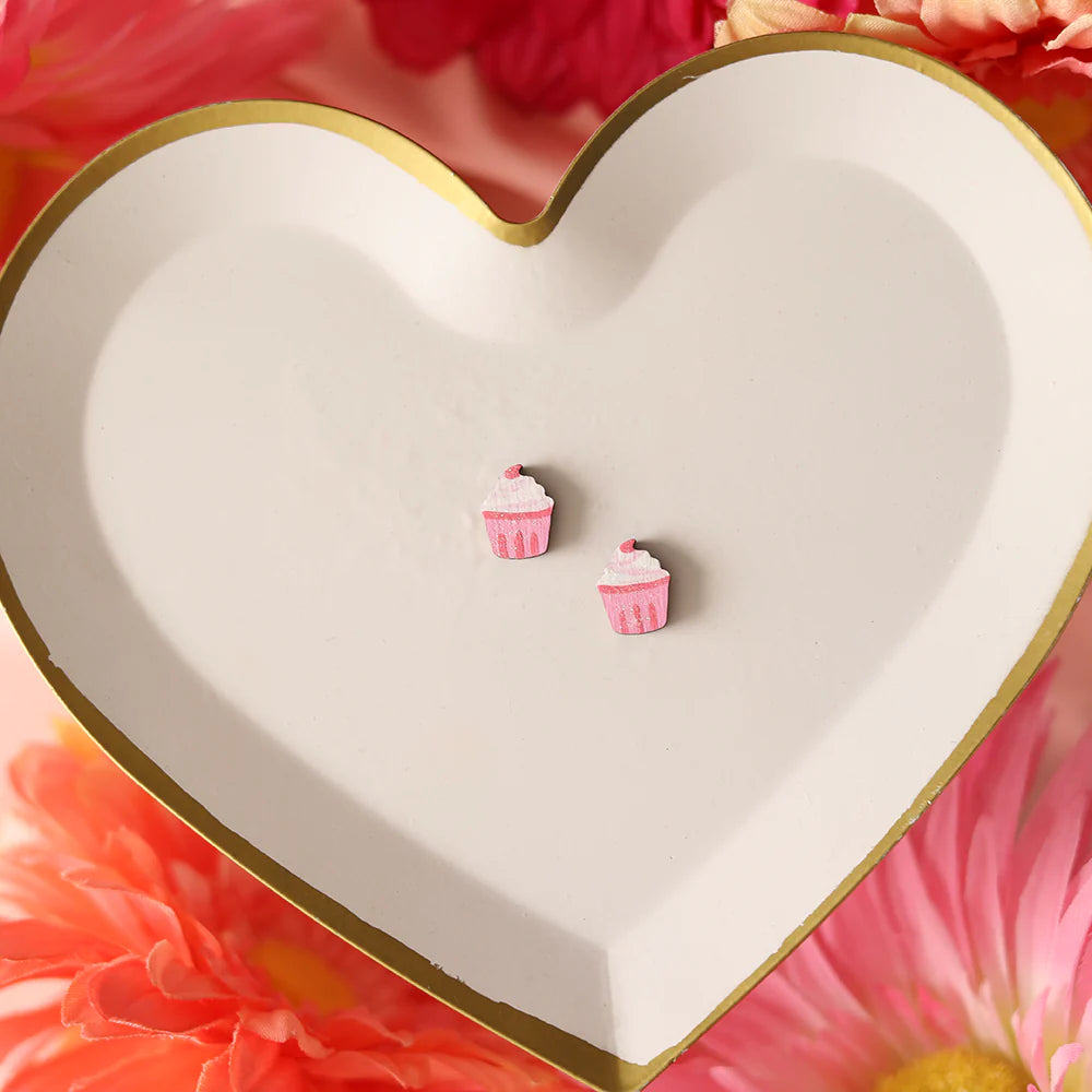 Pink Cupcake Studs
