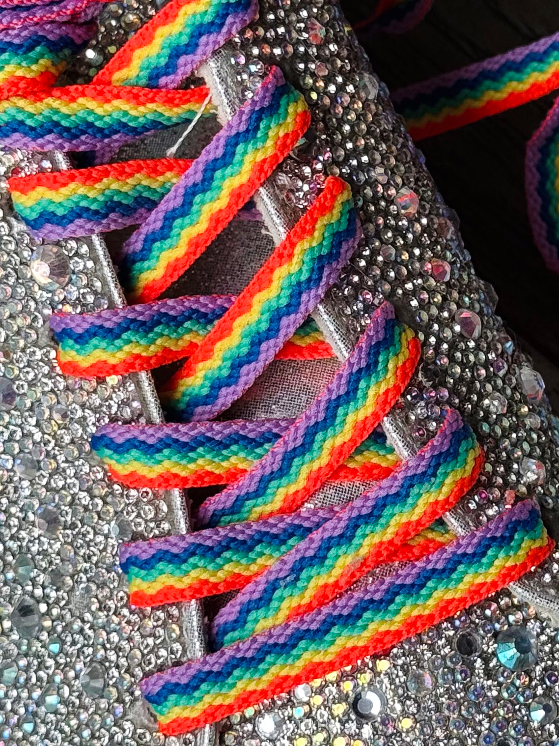 Neon Rainbow Flat Shoelaces (5 sizes)