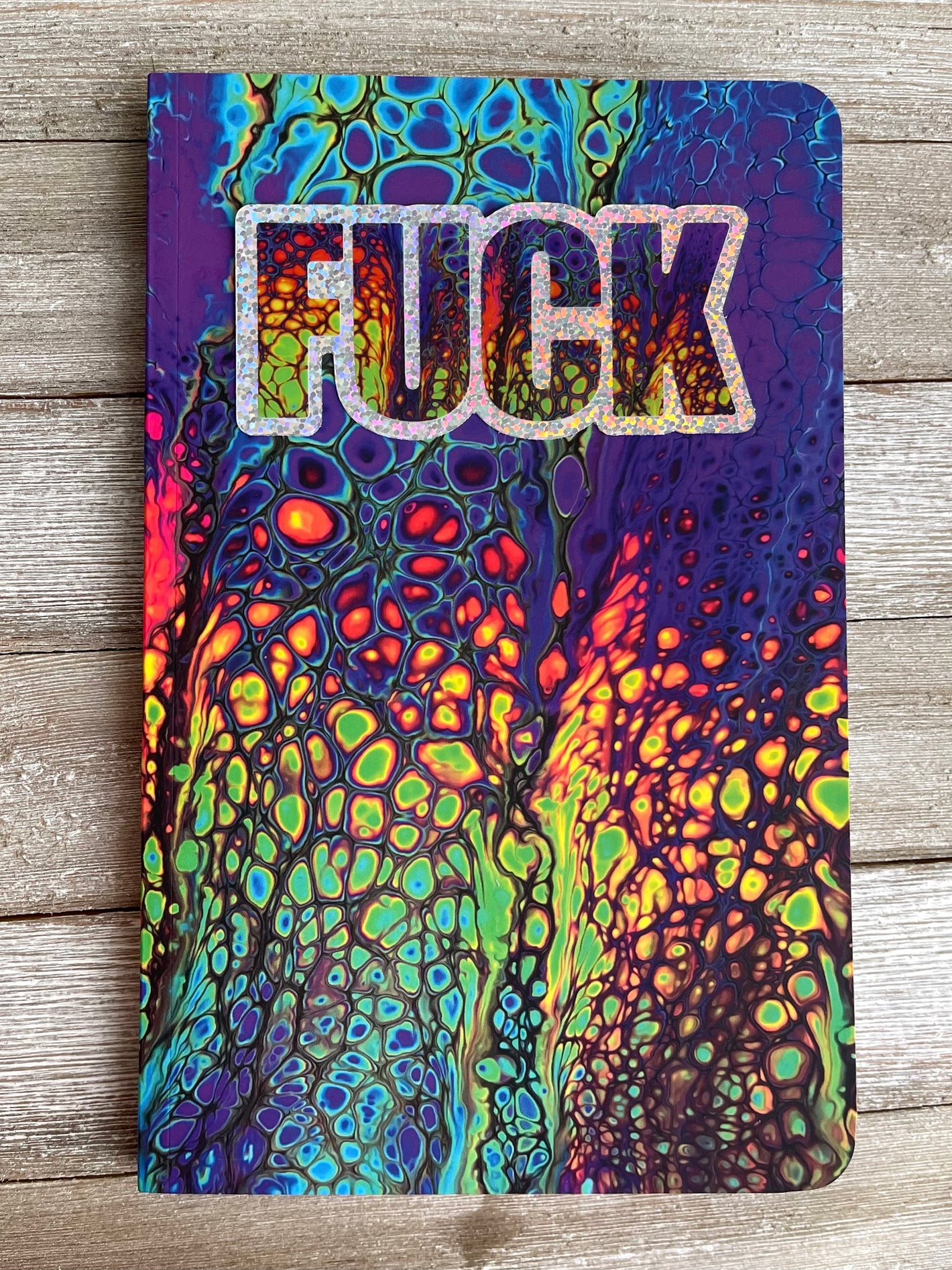 Bespattered Facade Neon Lava Perfect Sticker & Notebook Pair