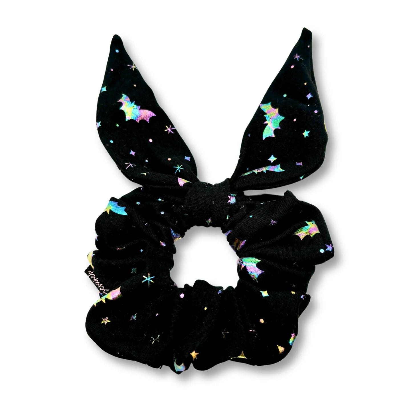 Mini Holographic Bat Tie Scrunchie