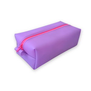 Luxe Frosted Jelly Boxy Pouch | lavender