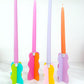 Wavy acrylic candle holders