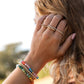 Natural Gemstone Bracelet + 14k Gold Filled Toggle : Gold Rush
