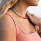 Natural Gemstone Necklace + 14k Gold Filled Toggle : Paradise
