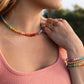 Natural Gemstone Bracelet + 14k Gold Filled Toggle : Gold Rush