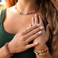 Natural Gemstone Necklace + 14k Gold Filled Toggle : Key West