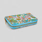 Vibrant Multicolor Paisley Patterned Woven Zipper Wallet