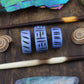 Periwinkle Blue: Hand Carved Bone Beads, approx. 20x25mm, Dread Beads, 3 pieces