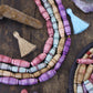 Grooved Barrel Carved Bone Beads, 10x25mm