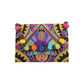 Pom Pom Embroidered Tribal Clutch | iPad Bag - Thailand
