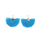 Cleo Fan Boho Colorful Brass Earrings - Thailand