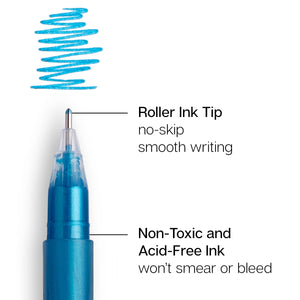 Gel Pens 24 Glitter, Metallic & Pastel Colors