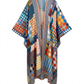 Vibrant Patchwork Kimono Maxi Dress