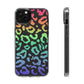 Bespattered Facade Bright Rainbow Leopard Clear Case