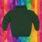 Bespattered Facade Rainbow Proud LGBTQ+ Pride Embroidered Full-Zip Hoodie