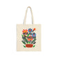Bespattered Facade "We're All in this Together" Floral Canvas Tote Bag Reusable Carryall