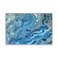 Bespattered Facade Blue Marble Framed Canvas Art Print | 3 Frame Colors | Multiple Sizes
