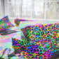 Bespattered Facade Candy Coated Neon Leopard Wrapping Paper | Three Sizes | Glossy or Matte