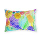 Bespattered Facade Rainbow Abstract UV-Resistant Outdoor Pillows | 4 Sizes