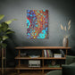 Bespattered Facade Fluid Art Abstract Painting Stretched Matte Canvas Art Prints | Multiple Sizes