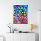 Bespattered Facade Fluid Art Abstract Painting Stretched Matte Canvas Art Prints | Multiple Sizes