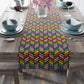 Bespattered Facade Rainbow Chevrons Table Runner (2 sizes)