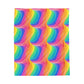 Bespattered Facade Windswept Rainbows Velveteen Plush Blanket | 3 Sizes