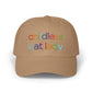 Childless Cat Lady Rainbow Embroidered Classic Cap (10 Hat Colors)