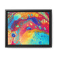 Bespattered Facade Rainbow Galaxy Framed Canvas Art Print | 3 Frame Colors | Multiple Sizes