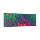 Bespattered Facade Neon Butterfly Stretched Matte Canvas Art Prints | Multiple Sizes