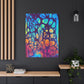 Bespattered Facade Fluid Art Abstract Painting Stretched Matte Canvas Art Prints | Multiple Sizes