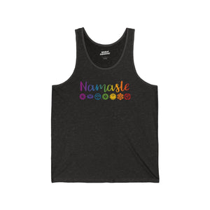 Namaste Chakra Tank Top – Rainbow Energy Alignment Yoga Tank (Unisex Fit)