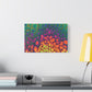 Bespattered Facade Neon Butterfly Stretched Matte Canvas Art Prints | Multiple Sizes