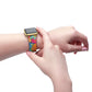 Bespattered Facade Bold Florals Faux-Leather Smart Watch Band