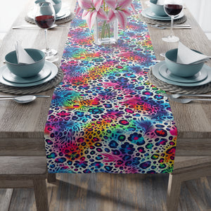 Bespattered Facade Neon Animal Print Table Runner (2 sizes)