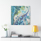 Bespattered Facade Fluid Art Abstract Painting Stretched Matte Canvas Art Prints | Multiple Sizes