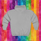 Bespattered Facade Rainbow LGBTQ+ Pride Embroidered Full-Zip Hoodie