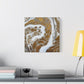Bespattered Facade Fluid Art Abstract Painting Stretched Matte Canvas Art Prints | Multiple Sizes
