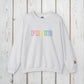 Bespattered Facade Proud Rainbow LGBTQ+ Pride Embroidered Crewneck Sweatshirt