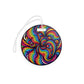 Bespattered Facade Rainbow Swirl Round Luggage Tag