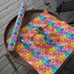 Bespattered Facade Rainbow Watercolor Dots Wrapping Paper | Three Sizes | Glossy or Matte