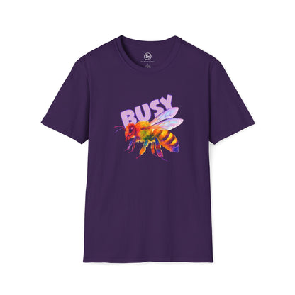 Bespattered Facade "Busy Bee" Colorful Unisex Softstyle T-Shirt