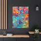 Bespattered Facade Fluid Art Abstract Painting Stretched Matte Canvas Art Prints | Multiple Sizes