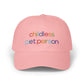 Childless Pet Person Rainbow Embroidered Classic Cap (10 Hat Colors)